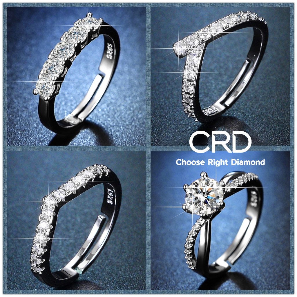 CRD Fashion Korean Ready Stock Jewelry Silver S925 Ring Cincin