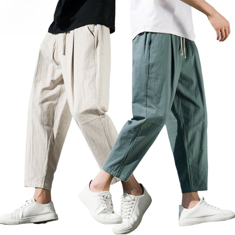 Allsense Men's Slim Fit Drawstring Harem Jogger Pants - 5XL Khaki | Drop Crotch Casual Joggers With Pockets 6 thumbnail image