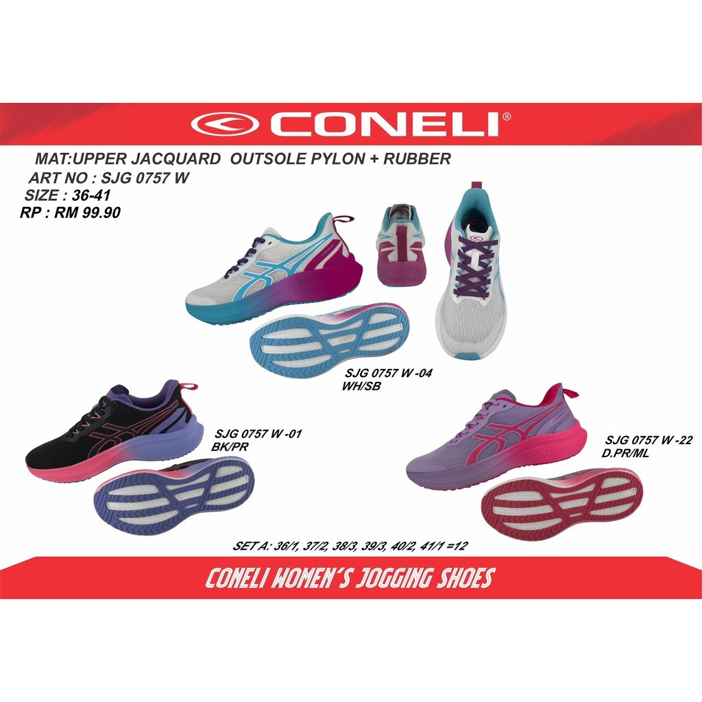CONELI SJG0757W Women Jogging/Running,Walking Sports Shoes / Kasut ...