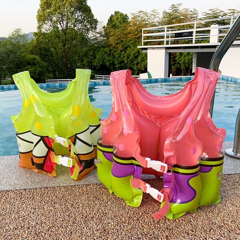 Kids Inflatable Life Vest Baby Swimming Jacket Buoyancy PVC Floats Kid