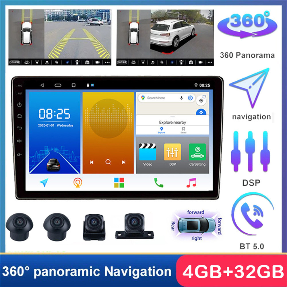 (1 year warranty) 10inch Android Player with 360 Camera Car System Car ...