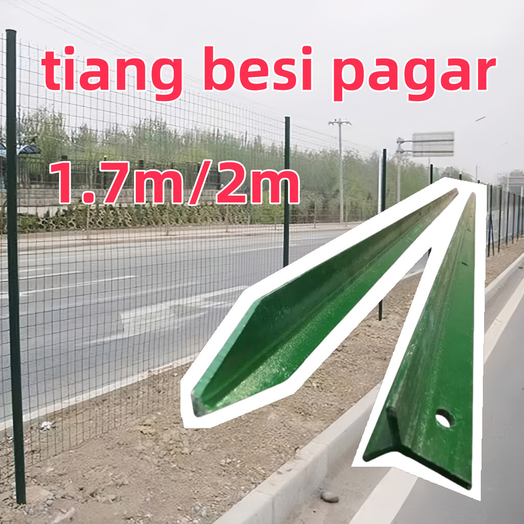 tiang besi pagar | tiang pagar besi | Fence | dawai pagar berduri ...