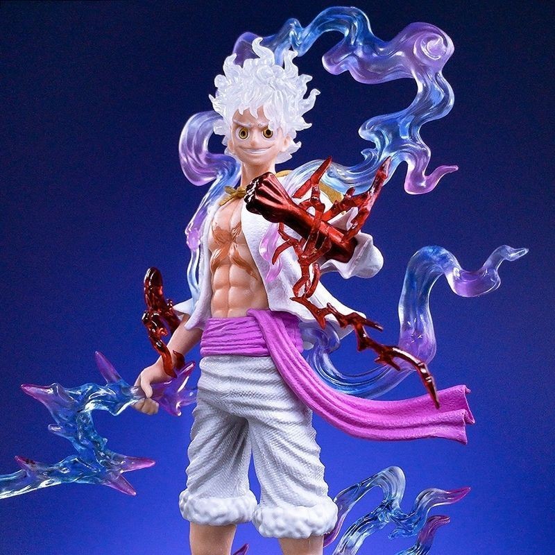 Luffy Nica fruit awakening five gears Sun God form standing pose hand ...