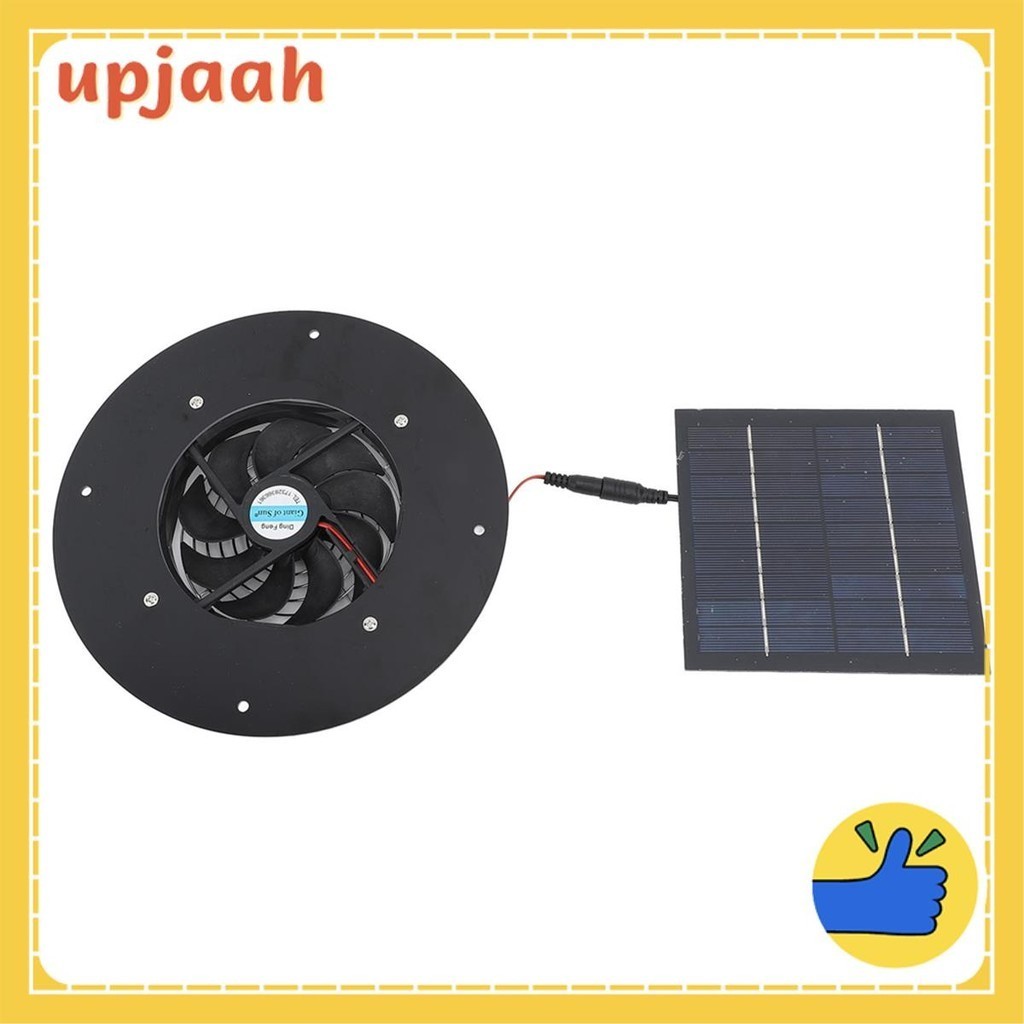 Solar Powered Fan, 100W Waterproof Solar Panel And 10in Round - View #3