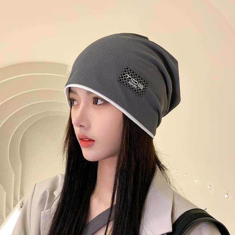 帽子女堆堆帽潮牌针织护耳帽百搭冷帽包头帽月子帽cxbningxiaxs.my5*18