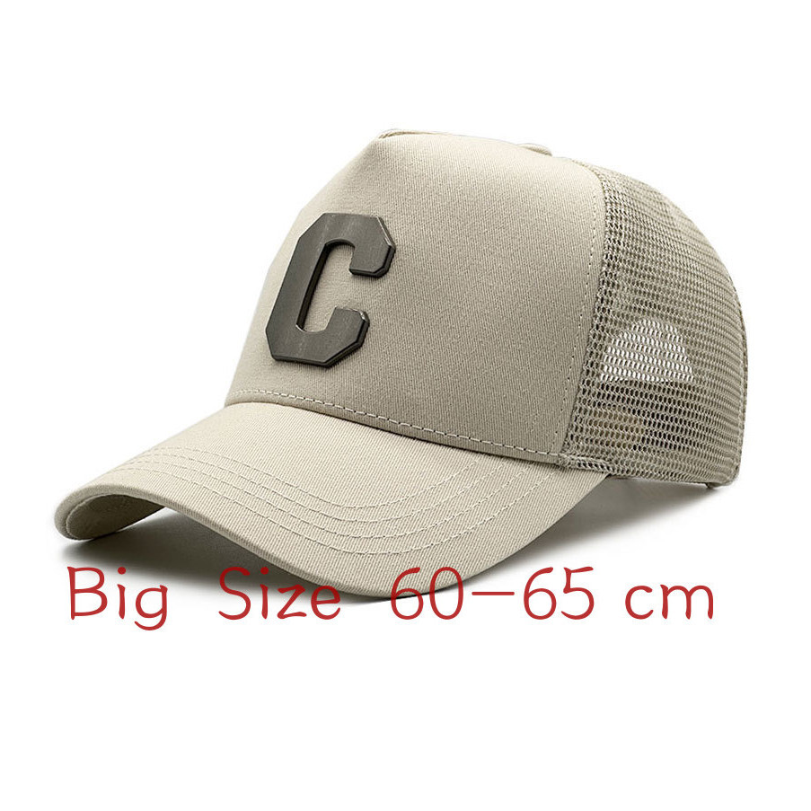 Mesh Baseball Cap Summer Men Outdoor Sport C Letter Snapback Hat big ...
