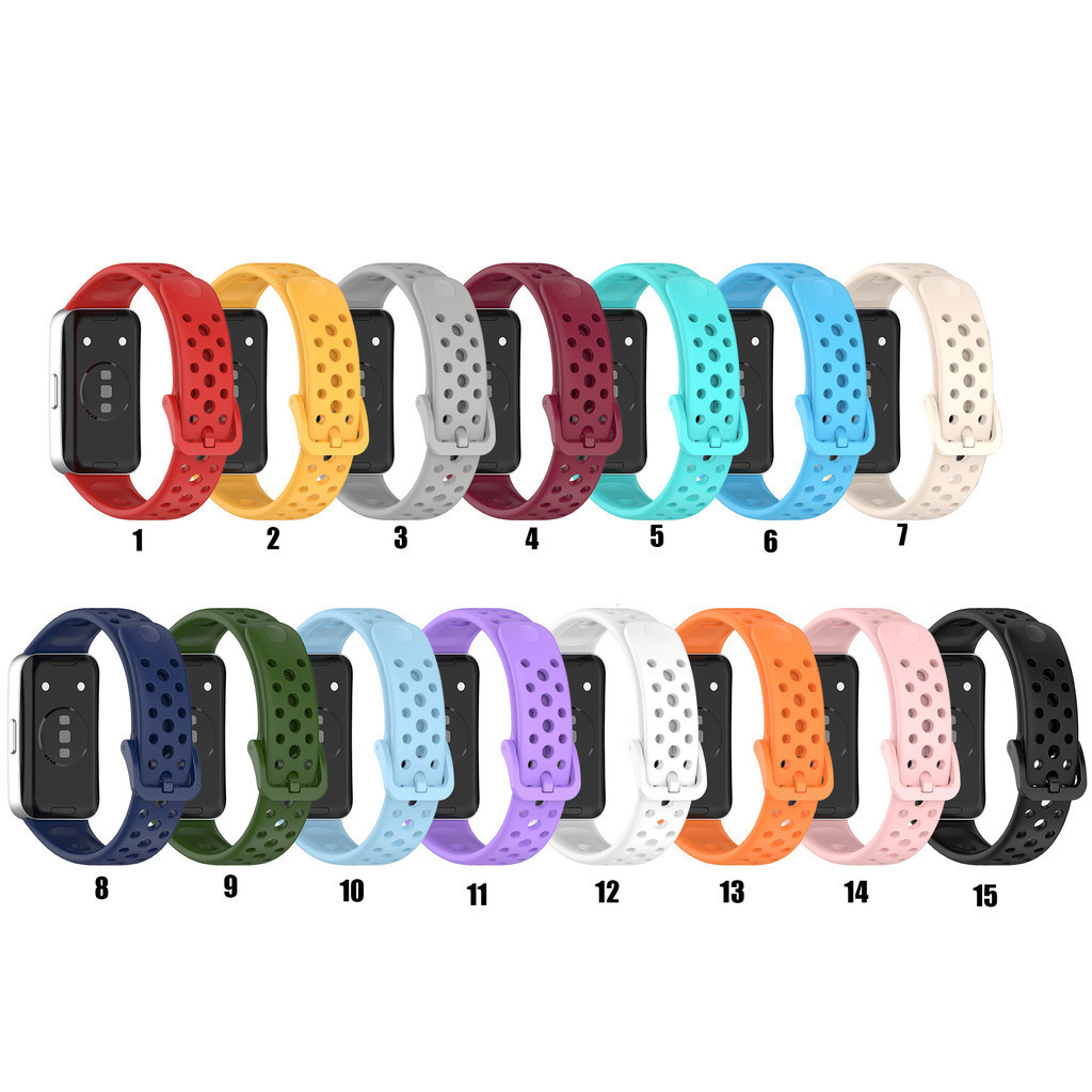 Sport Breathable Replacement Wristband Soft Silicone Band Strap For 