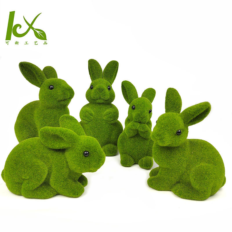 Official Simulation Moss Forest Series Moss Small Animal Rabbit Wedding ...