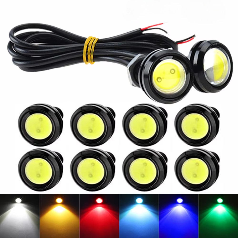 Multiple Colors 18MM Car Eagle Eye Silver Shell DRL Led Daytime Running ...
