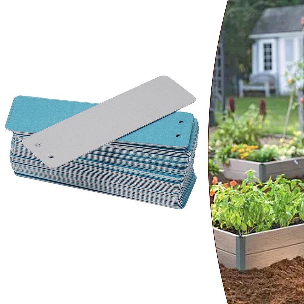 (BABYCITY-MY) Aluminum Plant Labels Double Sided Metal Labels Tree ID ...