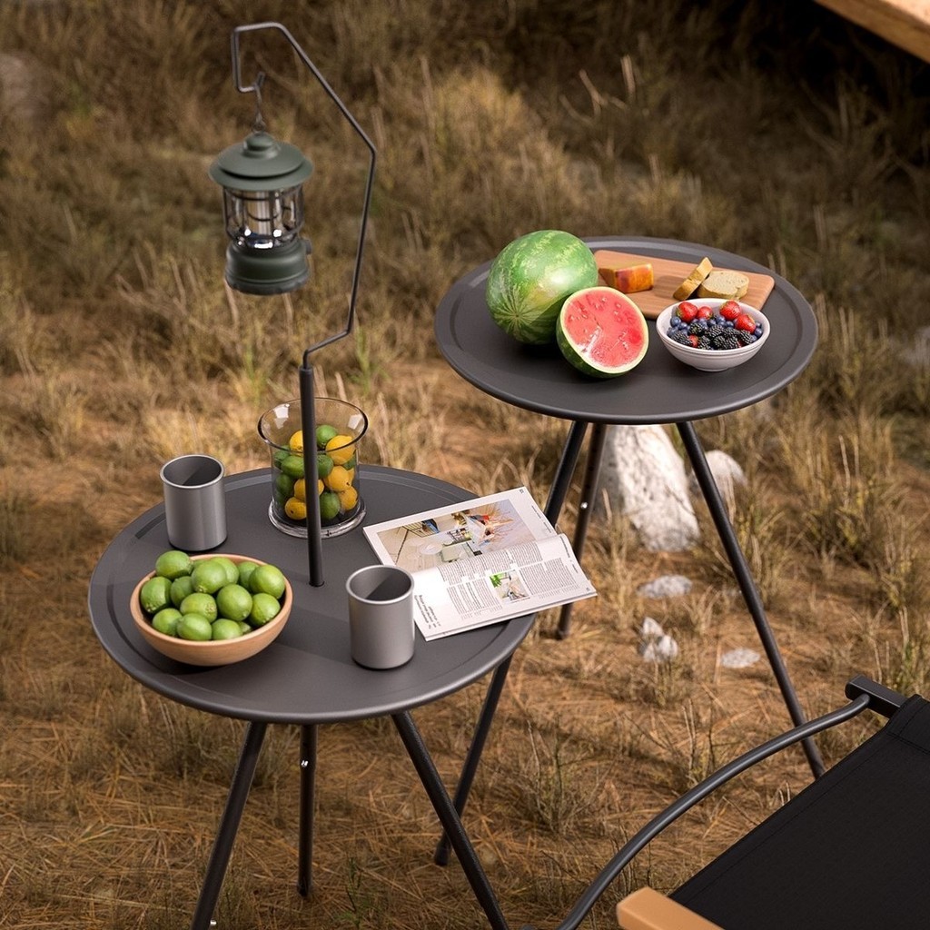 Outdoor Camping Table Photo Lightweight Small Round Table Lifting ...