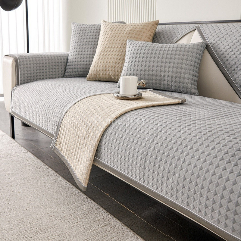 Printed Ice Silk Sofa Cover (Design 11)