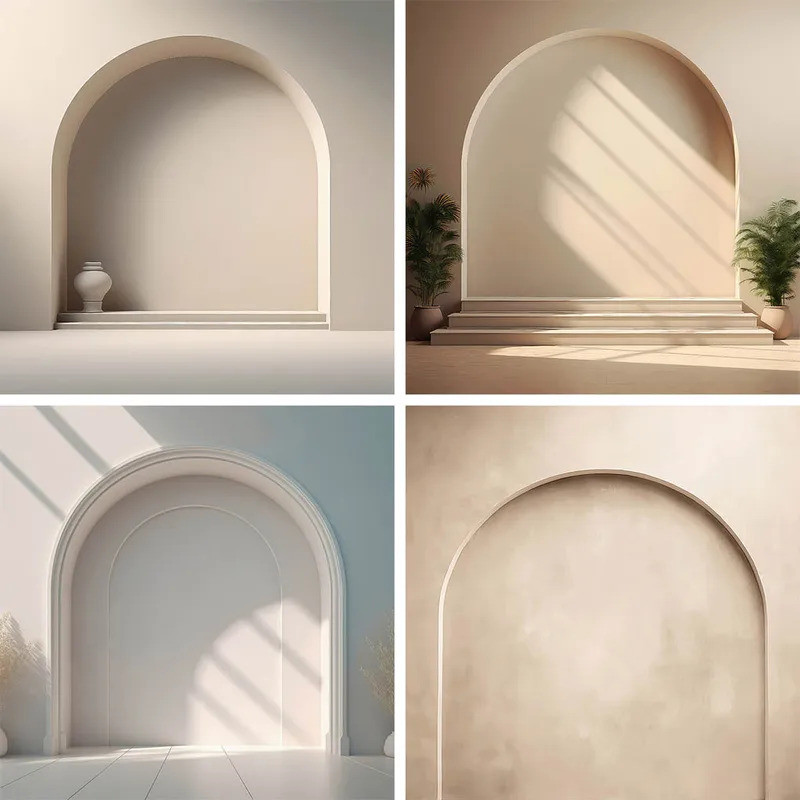 Wide Arch Door Wall Backdrops Photography Props Child Baby Photocall ...