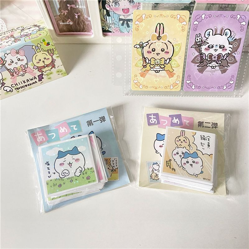 50pcs/set Chiikawa Laser Sticker Square Stickers Anime Collectibles ...