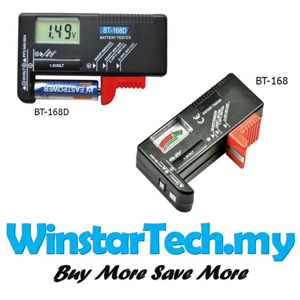 BT168 BT168D Battery Test Tester Universal Battery Checker 5/ 7 size
