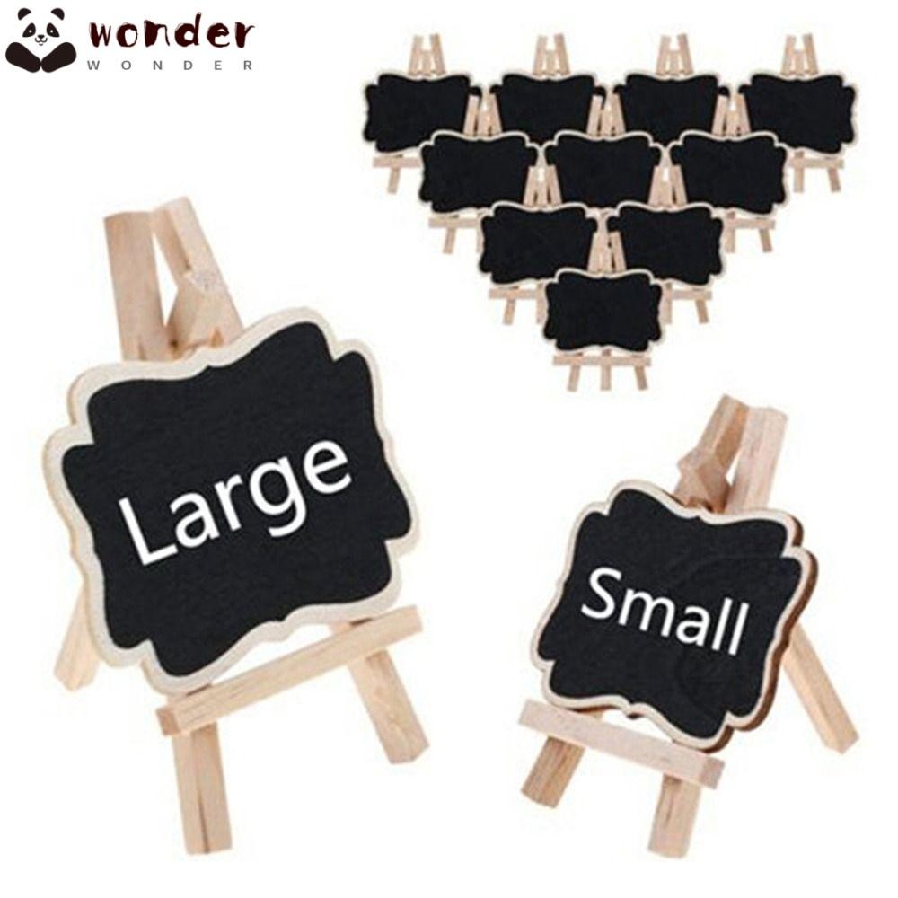 WONDER 10pcs Wood Message Board, Mini Labels Message Sign Board, Table