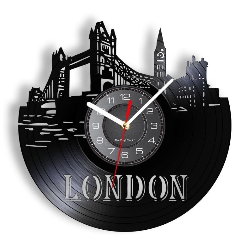 Ready Stock London Skyline Wall Clock UK City Landscape Vinyl Record ...