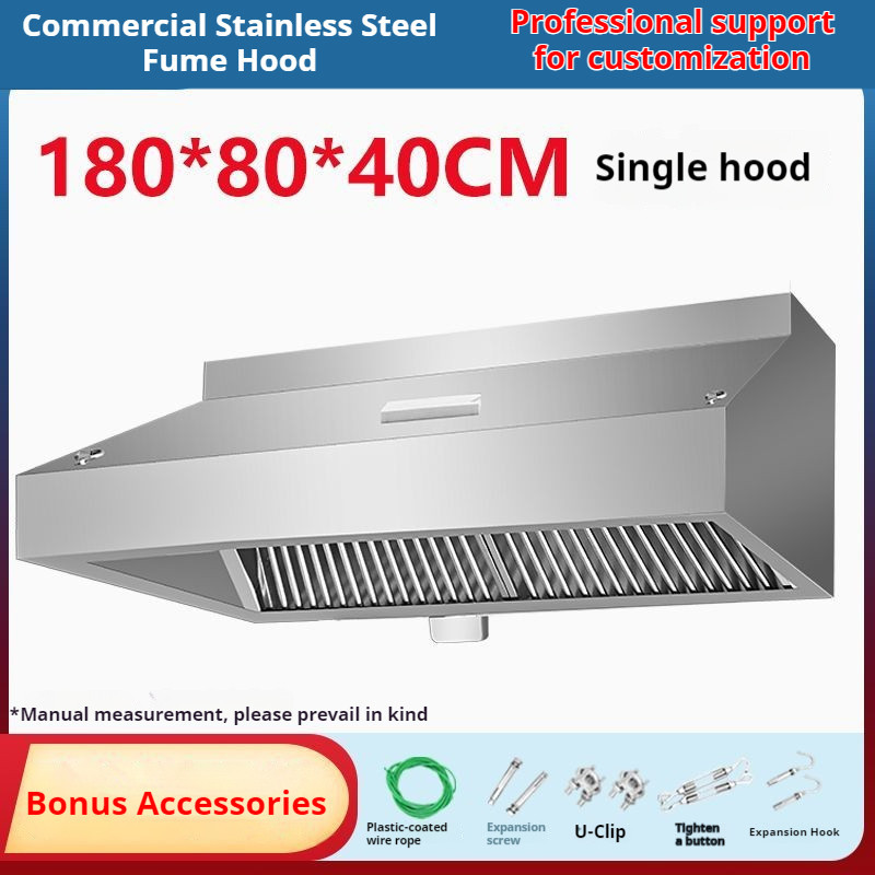 120CM/4KAKI EXHAUST HOOD KITCHEN COMMERCIAL STAINLESS STEEL COOKING ...