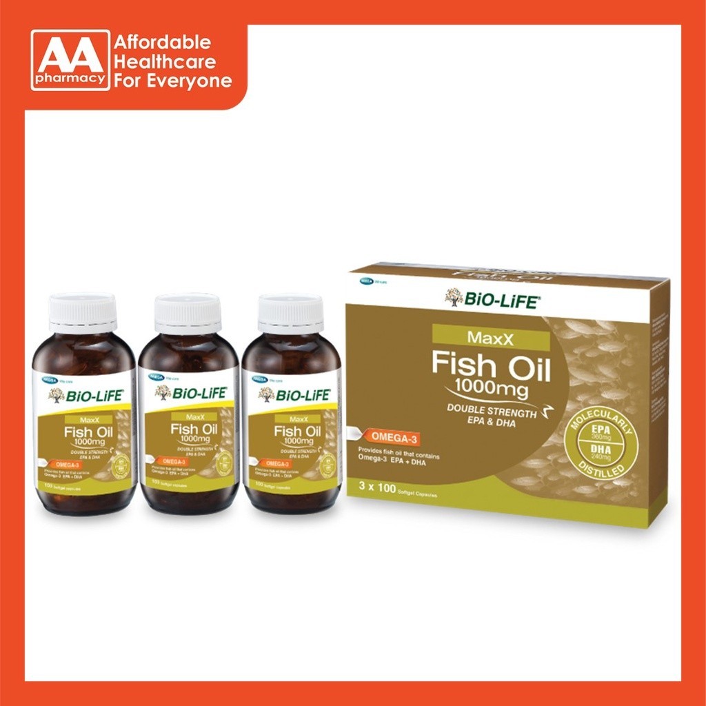 Bio-Life Maxx Fish Oil 1000mg Capsule (3X100's) | Shopee Malaysia