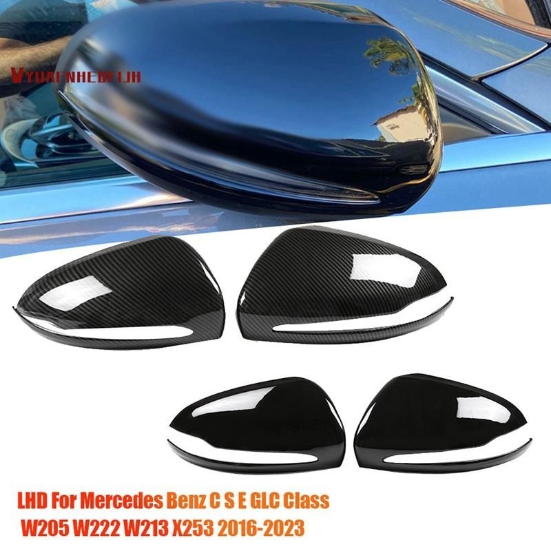 1Pair Rearview Mirror Cover Trim for C S E GLC Class W205 W222 W213 ...