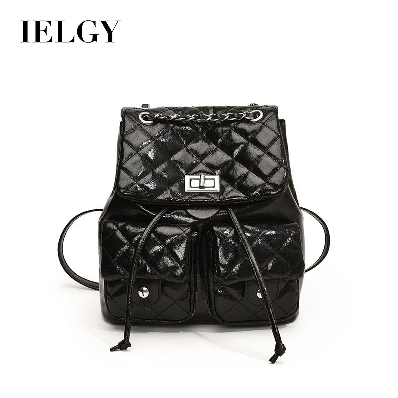 IELGY Ladies Classy Diamond Backpack Silver Chain Backpack | Shopee ...