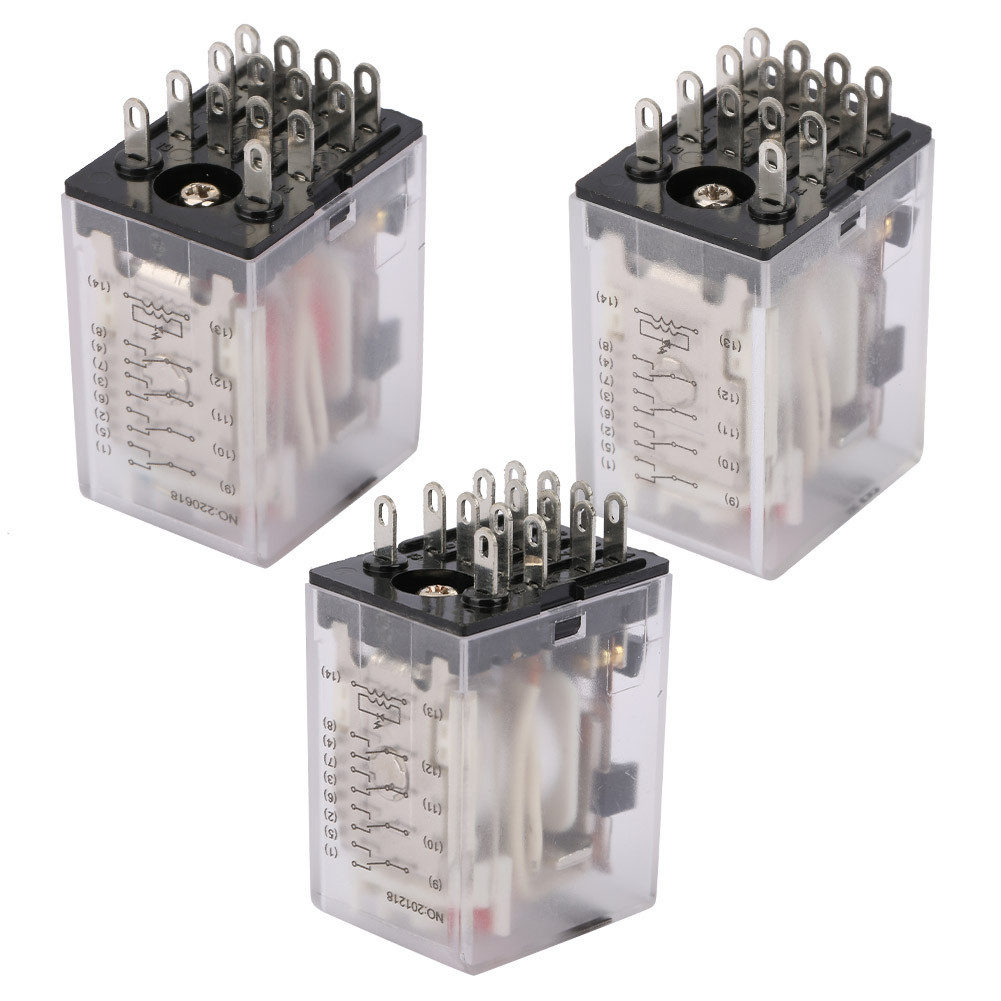 10Pc MY4NJ 14PIN 4DPDT Relè Elettromagnetico Elettronico Bobina 5A con