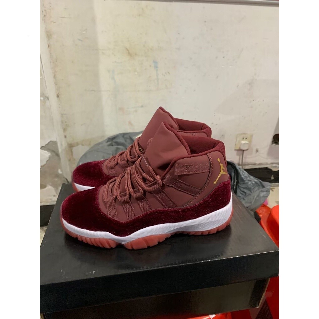 Air Jordan 11 Retro GG Heiress Velvet Night Maroon 852625-650 | Shopee ...