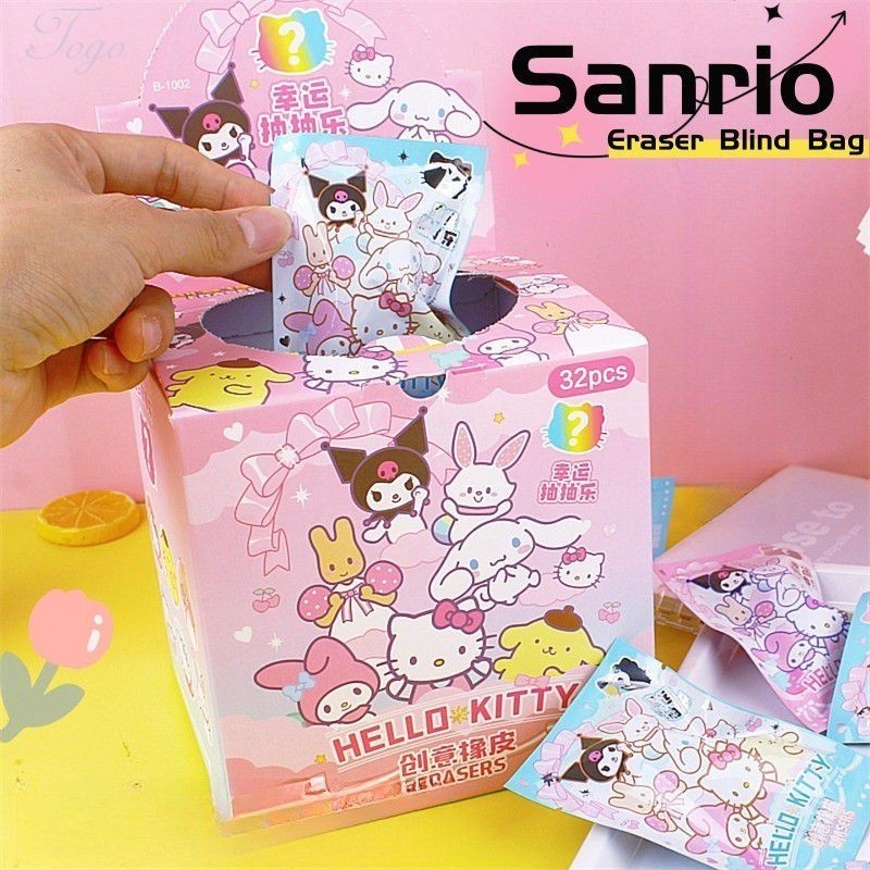 Sanrio Eraser Blind Box Student Stationery Prize Crayon Shin-chan ...
