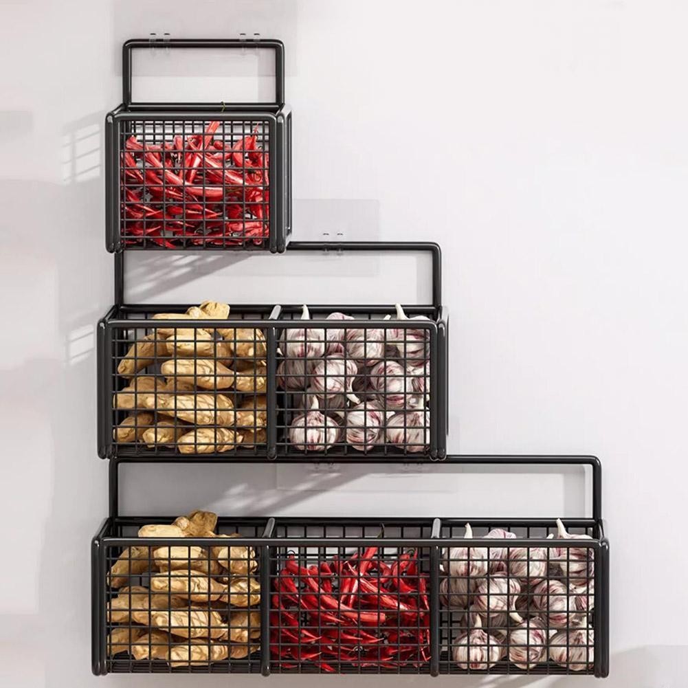 Wallmounted Carbon Steel Seasoning Box For Garlic Onion And Ginger ...