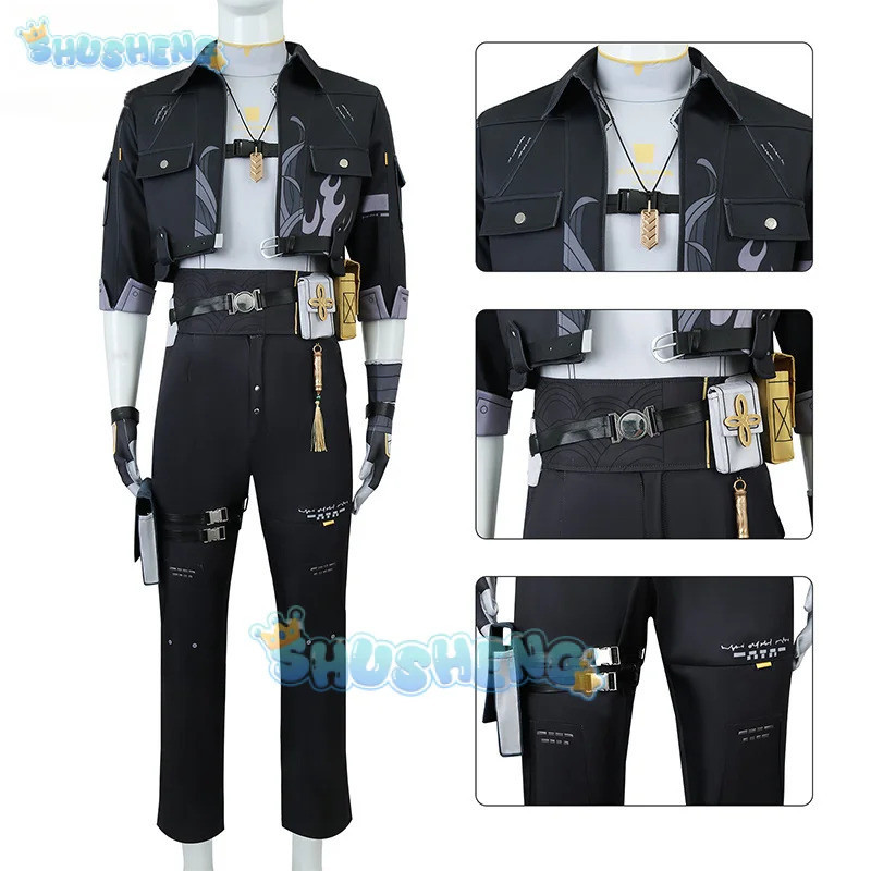 Wuthering Waves Rover Cosplay Costume Wig Female Uniform Earrings Bag ...