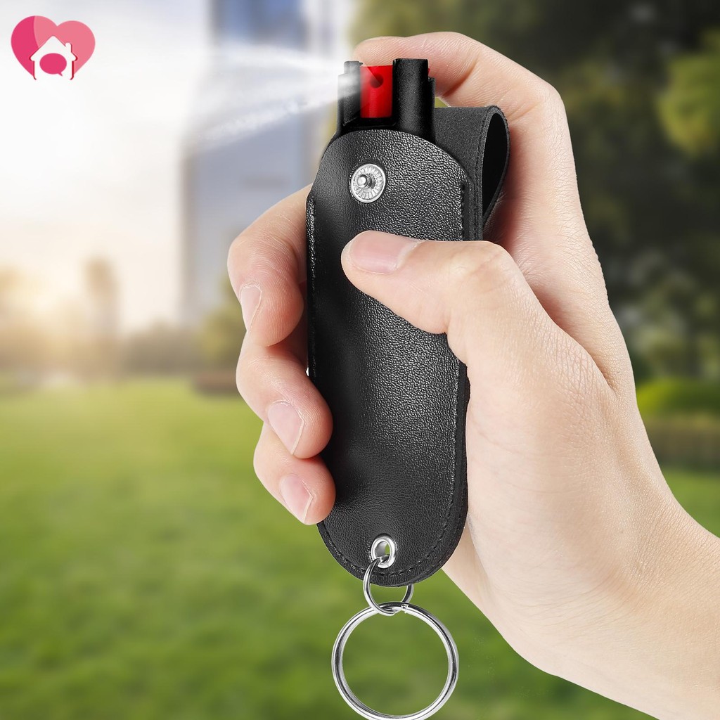 Pfefferspray Hülle 2er Set - PU Leder Holster Für Selbstverteidigung