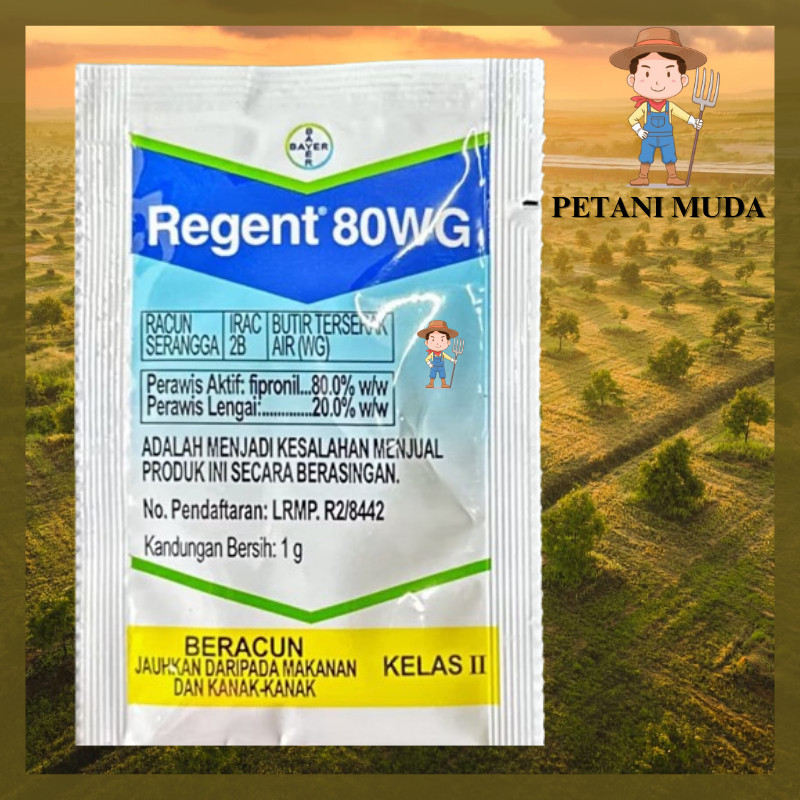 [ORIGINAL] 1G REGENT 80WG BAYER Racun Fipronil Anai-anai Kutu Ulat ...