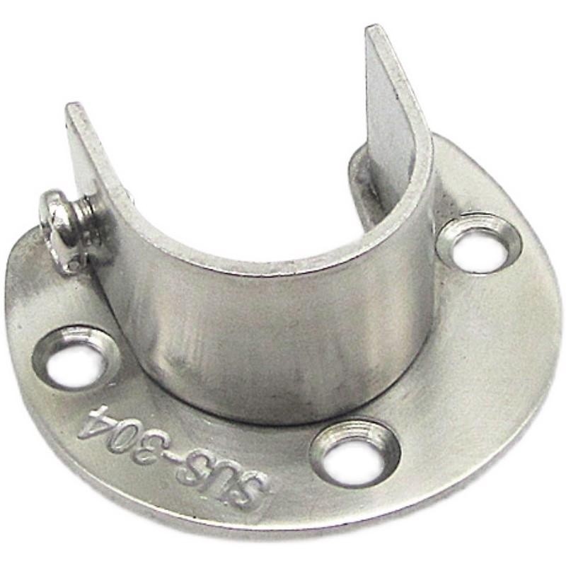 Thick Stainless Steel Opening Flange Seat 19-38mm Wardrobe Clothes Rod ...