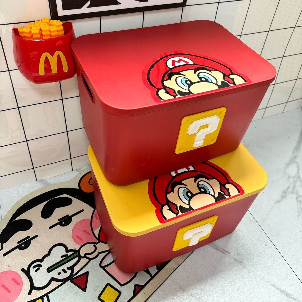 New Mario Toys Snack Storage Box Doll Basket Storage Box Cute Large ...