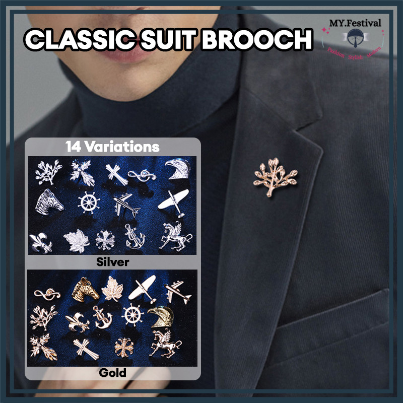 1 Pcs Classic Versatile Mini Brooch Suit Formal Dress Brooch Pin Jacket ...