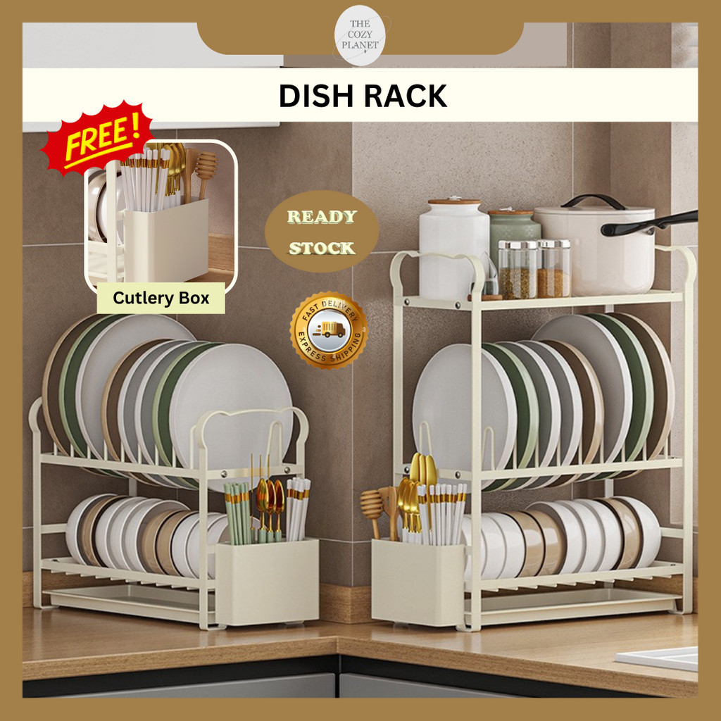 Multifunctional Kitchen Dish Rack Cutlery Box Drainer Tray Kitchen ...