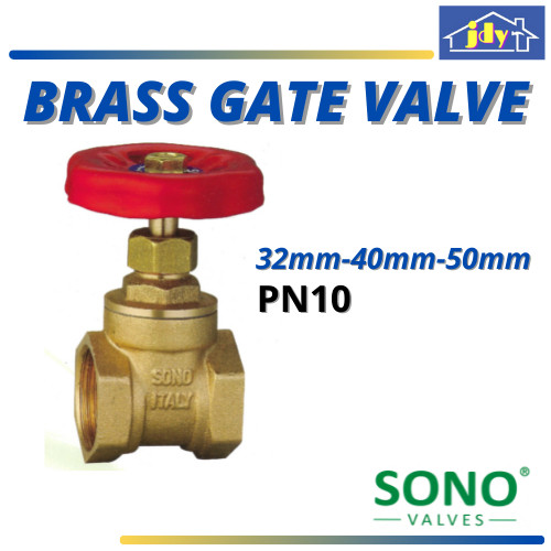 Sono Brass Gate Valve PN10 32mm 40mm 50mm 1-1/4