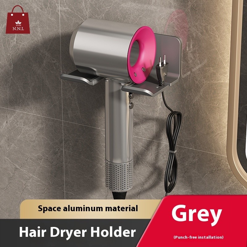 Hair dryer frame bilik air Wall Mounted Hair Dryer Holder Organizer