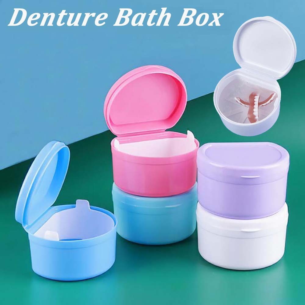 Denture Bath Cleaning Box Dental False Teeth Storage Box With Hanging ...