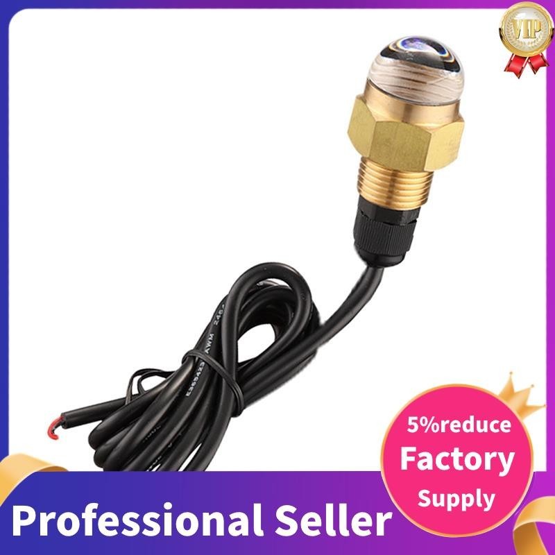 Marine Boat LED Underwater Light Lamp 12V Brass Glass Blue Drain Plug 1