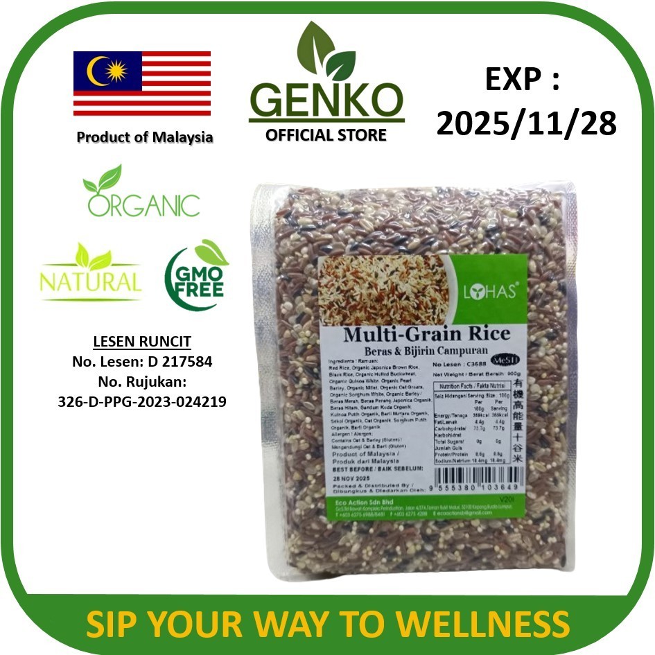LOHAS Multi-Grain Rice 900gm 有机高能量十谷米 | Shopee Malaysia