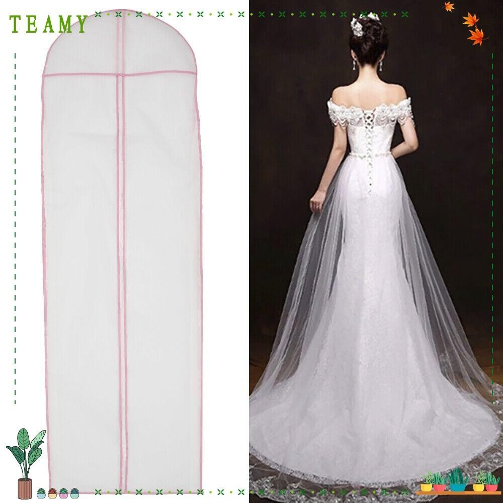 TEAMY Long Garment Bag Bridal Gown Wedding Dress Cover Bag Garment ...