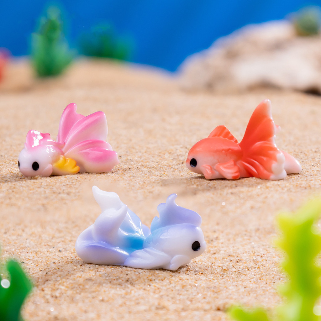 Creative Colorful Little Goldfish Blowing Bubble Fish Tank Aquatic ...