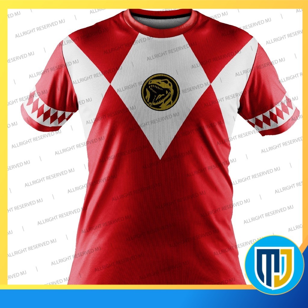 KIDS / ADULT FAZZ PR05 - BAJU JERSEY P0W3R RANGERS MIGHTY MORPHIN RED ...