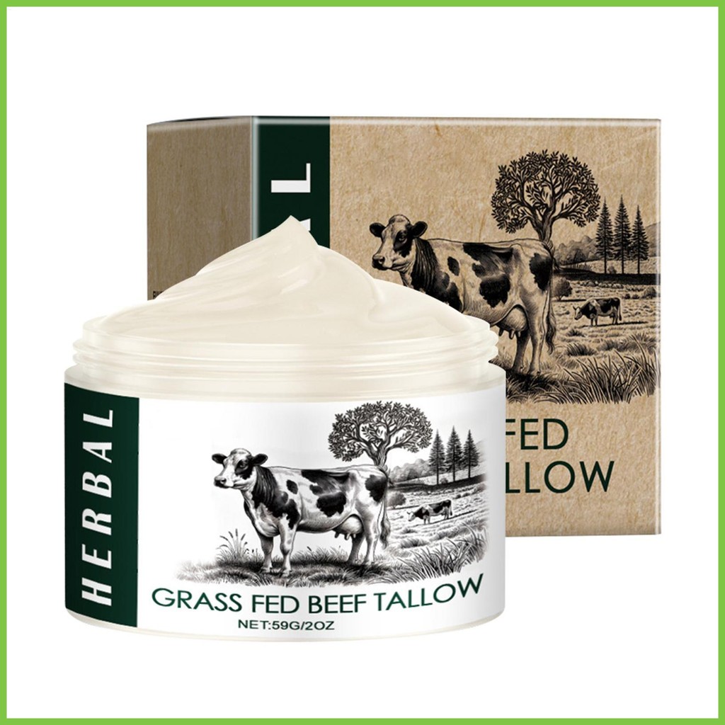 Beef Tallow Grass Fed Organic Natural Tallow Face Cream Grass Fed Beef Tallow Moisturizer Balm