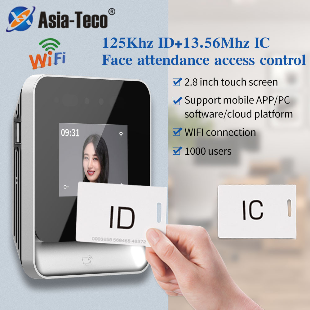 2.8 inch Wifi Face Recognition Door Access Control Time Attendance ...