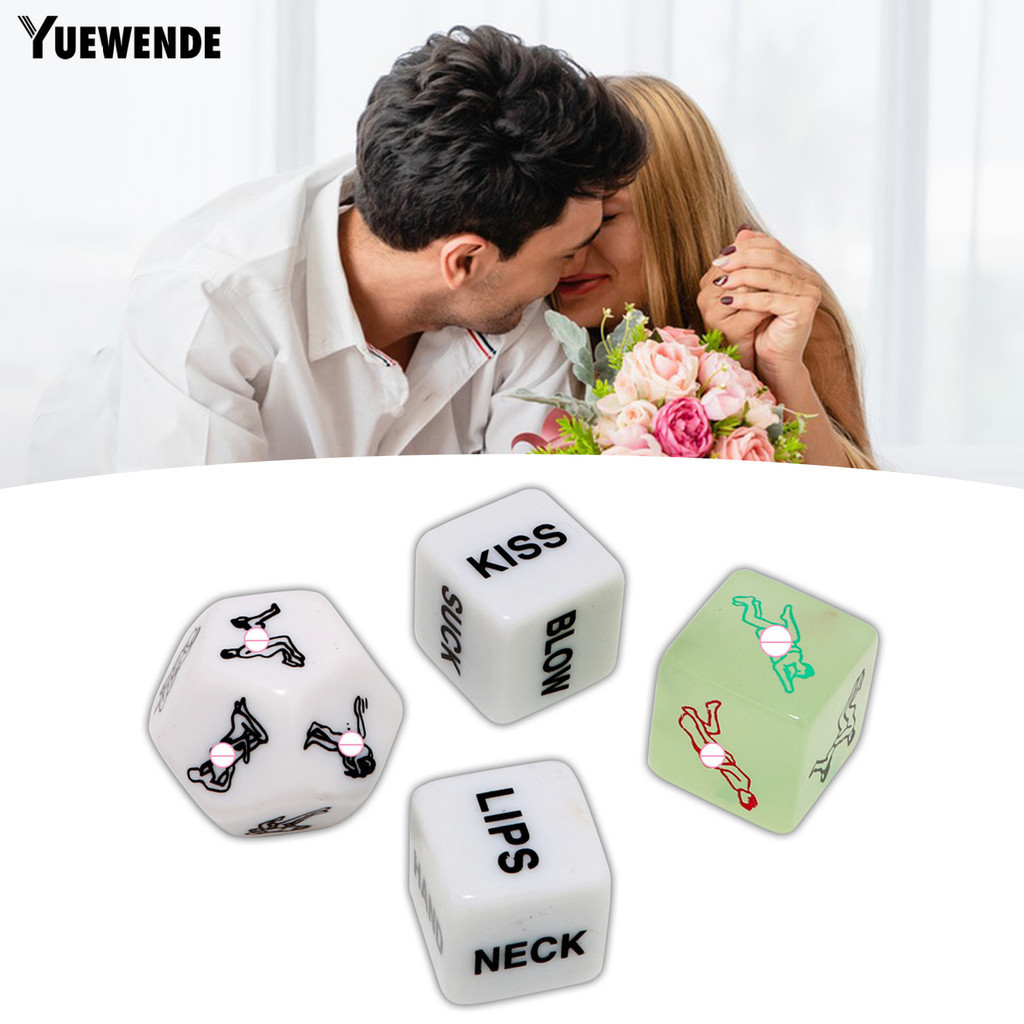 [YUE]Date Night Dice Set 6/12 Sides with Different Patterns Romantic ...