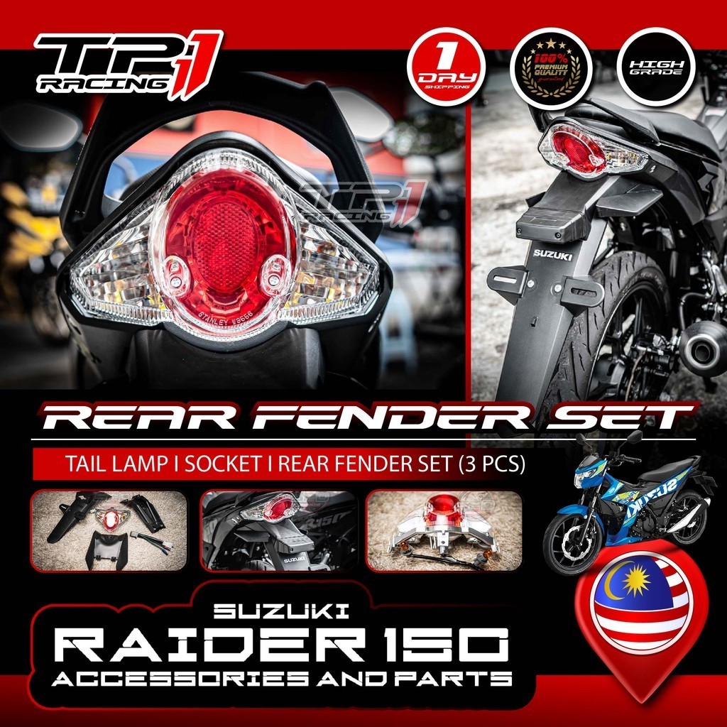 Raider Rear Fender Set / Tail Lamp with Signal PNP For SUZUKI SATRIA ...