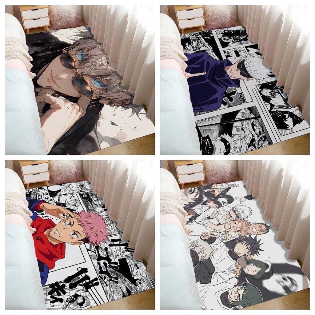 Bedroom Bedside Rug Jujutsu Kaisen Satoru Gojo Itadori Yuji Ryomen ...