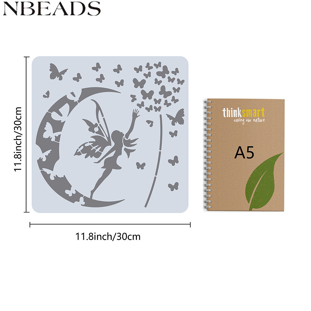 12x12 Reusable Angel Christmas Stencils Angel Painting Stencils Set - 12x12  Reusable Christmas Craft Stencils For Wood And Canvas Animal Stencils, image size:1000x1000